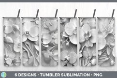 Bundle of six Sculpture Orchid Tumbler designs.