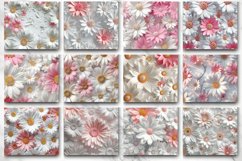 3D White Pink Daisies Flowers Tumbler Wrap Bundle Product Image 3