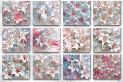 3D White Pink Lilies Flowers Tumbler wrap Bundle Product Image 2