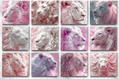 3D White Pink Lion Tumbler Wrap Bundle Product Image 3
