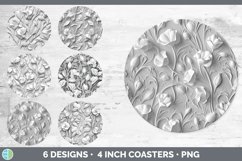 Bundle of six 3D Round Coaster designs.
