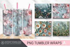 3D Wild Flower Tumbler wrap Product Image 1