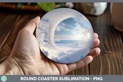 Gorgeous3D Winter Round Coaster design.