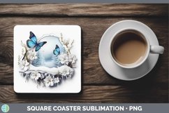 Gorgeous3D Winter Square Coaster design.