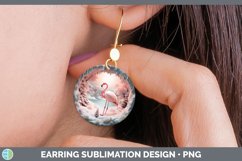 Gorgeous3D Winter Wall Round Earrings design.