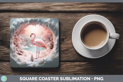 Gorgeous3D Winter Wall Square Coaster design.