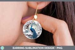 Gorgeous3D Winter Wall Round Earrings design.