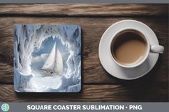 Gorgeous3D Winter Wall Square Coaster design.