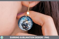 Gorgeous3D Winter Wall Round Earrings design.