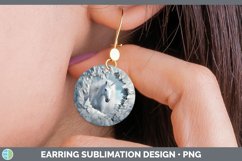 Gorgeous3D Winter Wall Round Earrings design.