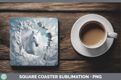Gorgeous3D Winter Wall Square Coaster design.