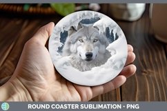 Gorgeous3D Winter Round Coaster design.
