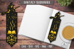 3d Witchy Book Bookmark SVG Papercut