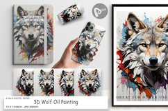 Digital Paper 3D Wolf Painting Product Image 1