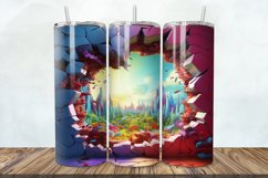 3D Wonderland Cracked Hole 20oz/30oz Skinny Tumbler Product Image 1