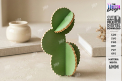 3D Wooden Cactus Laser Cut | Standing Succulent Desk Decor Product Image 1