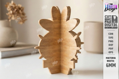 3D Wooden Cactus Laser Cut | Standing Succulent Desk Decor Product Image 1