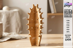 3D Wooden Cactus Laser Cut Bundle | Standing Desk Decor SVG Product Image 14