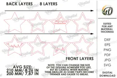 Layered Christmas Star Laser Cut. Standing Decor SVG Product Image 2