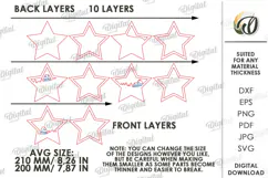 Layered Christmas Star Laser Cut. Standing Decor SVG Product Image 2