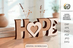 3D Word stand decors Bundle Laser Cut. Home Shelf Sitter SVG Product Image 9