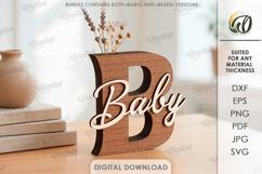 3D Word stand decors Bundle Laser Cut. Home Shelf Sitter SVG Product Image 11