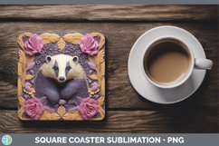 Gorgeous3D Woodland Animals Square Coaster design.