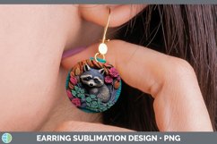 Gorgeous3D Woodland Animals Round Earrings design.
