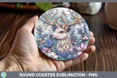Gorgeous3D Woodland Animals Round Coaster design.