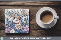 Gorgeous3D Woodland Animals Square Coaster design.