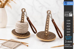 3D Wristlet Yarn Holder Laser Cut | Portable Knitting | CNC Product Image 1