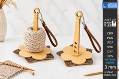 3D Wristlet Yarn Holder Laser Cut | Portable Knitting | CNC Product Image 1