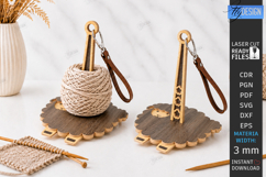 3D Wristlet Yarn Holder Laser Cut | Portable Knitting | CNC Product Image 1