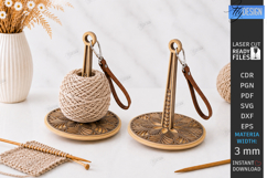 3D Wristlet Yarn Holder Laser Cut | Portable Knitting | CNC Product Image 1