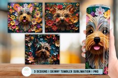 Yorkshire Terrier 3D Tumbler Sublimation PNG Product Image 1