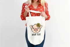 Pig face svg Pig svg Baby farm animals svg Sunflower svg Product Image 6