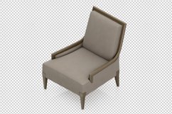 Isometric Arm Chair 3D isolated render Product Image 1