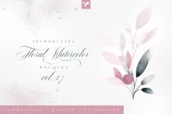 Floral Watercolor Bouquet Vol37 Product Image 1
