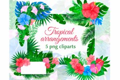 Collection of Tropical floral clipart Product Image 1