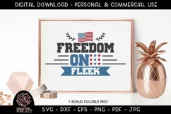 Freedom on Fleek - Funny July 4th SVG, Patriotic Flag US SVG Product Image 1