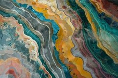 Vibrant marbled pattern with flowing lines and a mixture of Product Image 1