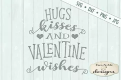 Hugs Kisses Valentine Wishes SVG DXF Cut File Product Image 2