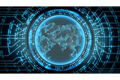 Future Technology Cyber Concept Background. Asia. Vector Product Image 1