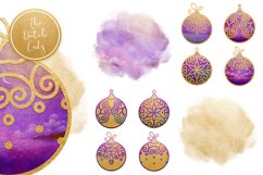 Christmas Balls Ornament Clipart Set Product Image 4