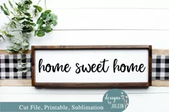 Home sweet home SVG, Sublimation, Printable, Jpeg, farmhouse Product Image 1