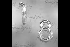 41 Silver Balloon Alphabet Number Symbol PNG Clip arts Product Image 3