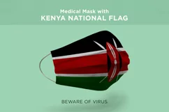 Medical Mask with japan jordan kazakhstan kenya Nation Flags Product Image 5