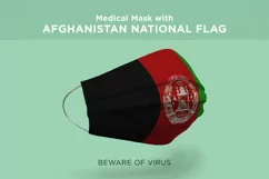 Mask with afghnistan albania algeria andorra Nation flag Product Image 2