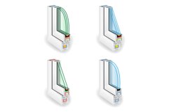 Plastic Window Frame Profile. Structure Corner Window. Two Product Image 1