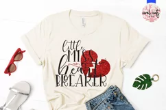 Little Miss Heart Breaker - Love & Valentine SVG EPS DXF PNG Product Image 2